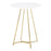 LumiSource Cece Counter Table in Gold Steel/White MDF