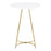 LumiSource Cece Counter Table in Gold Steel/White MDF