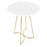 LumiSource Cece Counter Table in Gold Steel/White MDF