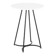 LumiSource Cece Counter Table in Black Metal/White MDF - T36-CECE2BKW