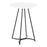 LumiSource Cece Counter Table in Black Metal/White MDF - T36-CECE2BKW