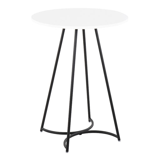 LumiSource Cece Counter Table in Black Metal/White MDF - T36-CECE2BKW