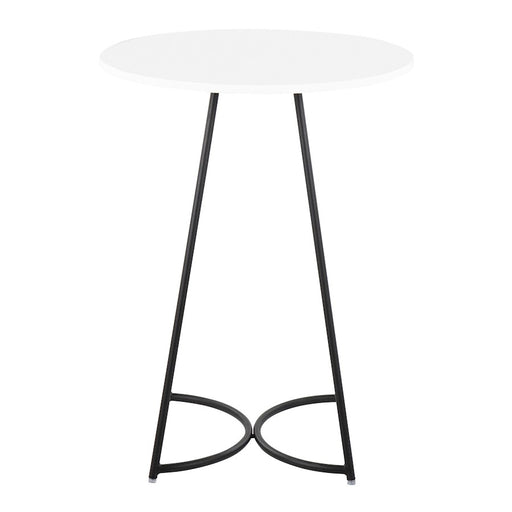 LumiSource Cece Counter Table in Black Metal/White MDF
