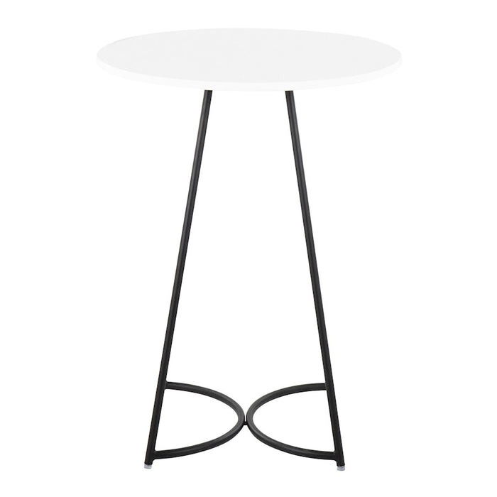 LumiSource Cece Counter Table in Black Metal/White MDF