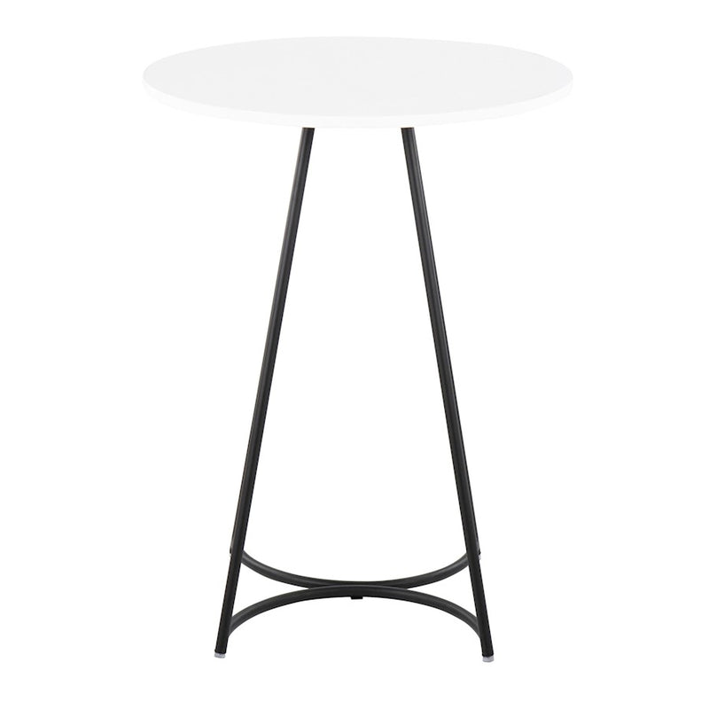LumiSource Cece Counter Table in Black Metal/White MDF