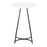 LumiSource Cece Counter Table in Black Metal/White MDF