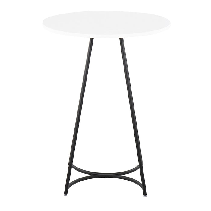 LumiSource Cece Counter Table in Black Metal/White MDF