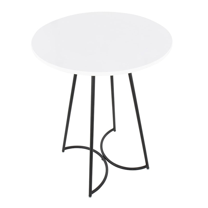 LumiSource Cece Counter Table in Black Metal/White MDF