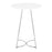 LumiSource Cece Counter Table in Chrome Metal/White MDF