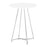 LumiSource Cece Counter Table in Chrome Metal/White MDF