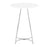 LumiSource Cece Counter Table in Chrome Metal/White MDF