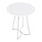 LumiSource Cece Counter Table in Chrome Metal/White MDF
