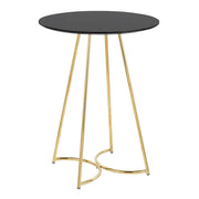 LumiSource Cece Canary Counter Table in Gold Steel/Black MDF - T36-CECECNRY2AUBK