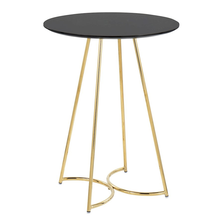 LumiSource Cece Canary Counter Table in Gold Steel/Black MDF - T36-CECECNRY2AUBK
