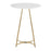 LumiSource Cece Canary Counter Table in Gold Steel/White MDF