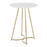 LumiSource Cece Canary Counter Table in Gold Steel/White MDF