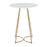 LumiSource Cece Canary Counter Table in Gold Steel/White MDF