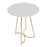 LumiSource Cece Canary Counter Table in Gold Steel/White MDF