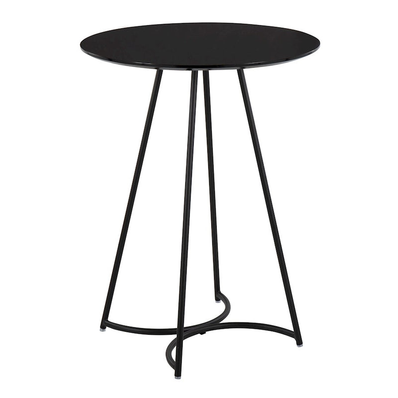 LumiSource Cece Canary Counter Table, Black Steel/Black MDF - T36-CECECNRY2BKBK