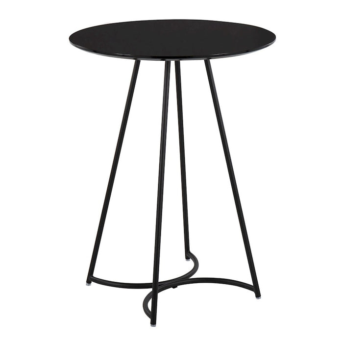 LumiSource Cece Canary Counter Table, Black Steel/Black MDF - T36-CECECNRY2BKBK
