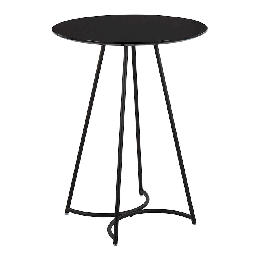 LumiSource Cece Canary Counter Table, Black Steel/Black MDF - T36-CECECNRY2BKBK