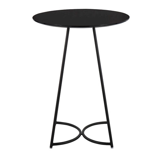 LumiSource Cece Canary Counter Table, Black Steel/Black MDF