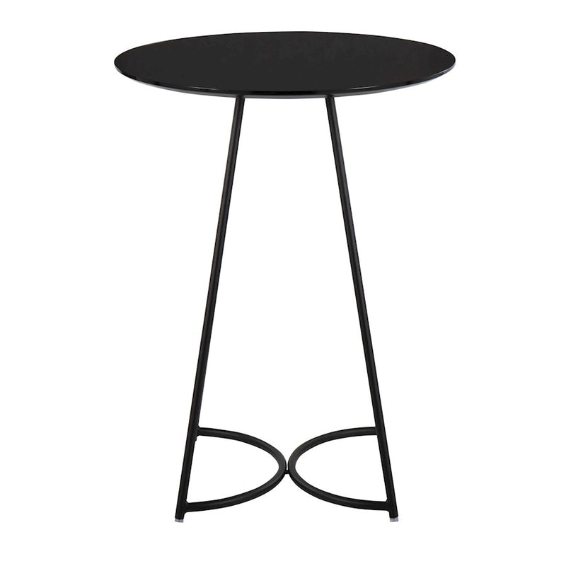 LumiSource Cece Canary Counter Table, Black Steel/Black MDF