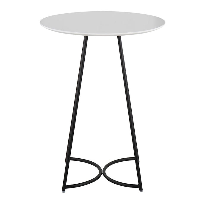 LumiSource Cece Canary Counter Table in Black Steel/White MDF