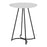 LumiSource Cece Canary Counter Table in Black Steel/White MDF