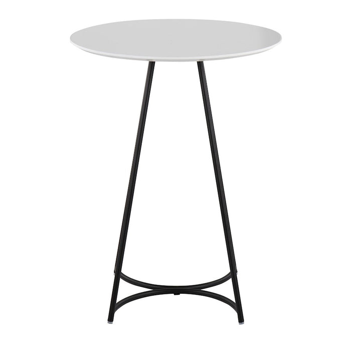 LumiSource Cece Canary Counter Table in Black Steel/White MDF