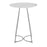LumiSource Cece Canary Counter Table, Chrome/White