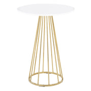 LumiSource Canary Cece Counter Table, Gold Metal/White - T36-CNRYCECE2AUW