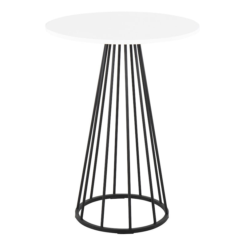 LumiSource Canary Cece Counter Table, Black Steel/White - T36-CNRYCECE2BKW