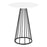 LumiSource Canary Cece Counter Table, Black Steel/White - T36-CNRYCECE2BKW