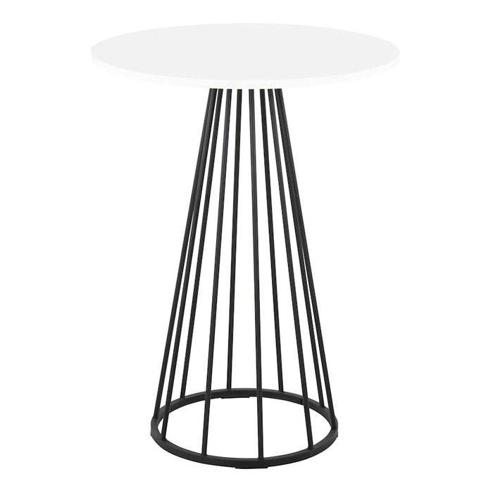 LumiSource Canary Cece Counter Table, Black Steel/White - T36-CNRYCECE2BKW