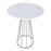 LumiSource Canary Cece Counter Table, Chrome/White