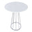 LumiSource Canary Cece Counter Table, Chrome/White