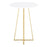 LumiSource Cosmo Cece Counter Table, Gold Steel/White MDF
