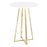 LumiSource Cosmo Cece Counter Table, Gold Steel/White MDF