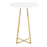 LumiSource Cosmo Cece Counter Table, Gold Steel/White MDF