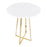 LumiSource Cosmo Cece Counter Table, Gold Steel/White MDF
