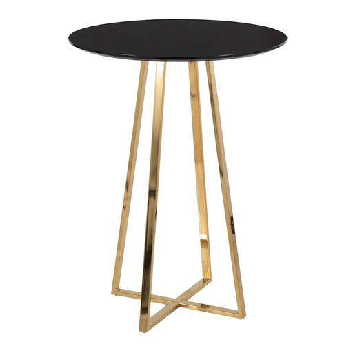 LumiSource Canary Counter Table, Gold Steel/Black MDF - T36-COSMOCNRY2AUBK