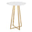 LumiSource Canary Counter Table, Gold Metal/White MDF