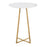 LumiSource Canary Counter Table, Gold Metal/White MDF