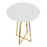 LumiSource Canary Counter Table, Gold Metal/White MDF