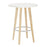 LumiSource Ahoy Counter Table, White Washed/Chrome/White MDF