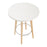 LumiSource Ahoy Counter Table, White Washed/Chrome/White MDF