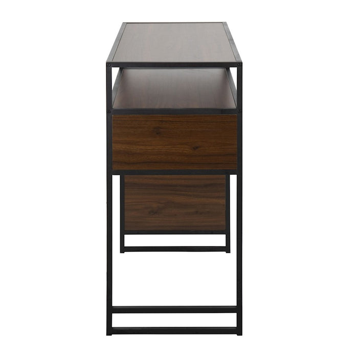 LumiSource Display Bar Height Table Storage, Black/Walnut
