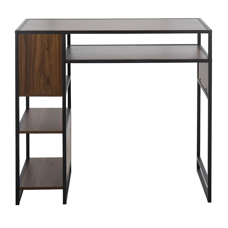 LumiSource Display Bar Height Table Storage, Black/Walnut