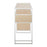 LumiSource Display Bar Height Table Storage, White/Natural